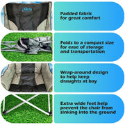 Liberty Grey Comfort Camping Chair MDS1203 Liberty Leisure UK - Dynamic Drive