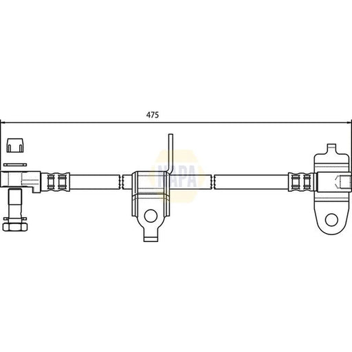 NAPA Brake Hydraulic Hose Line Front Left NBH1117