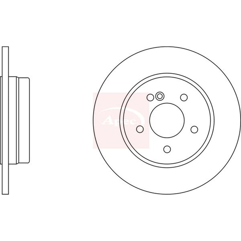 Apec Rear Brake Solid Discs & Pads fits Mercedes-Benz E-Class T-Model 1996-2003