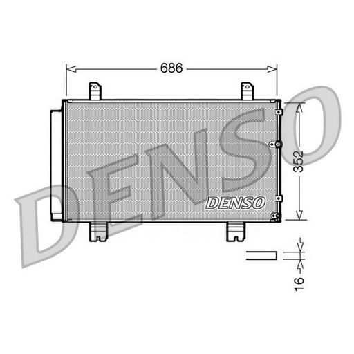 Denso Air Conditioning Condenser fits Lexus Is C 2009-2015