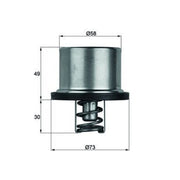 Mahle Thermostat,Coolant fits Daf 95 1987-1998