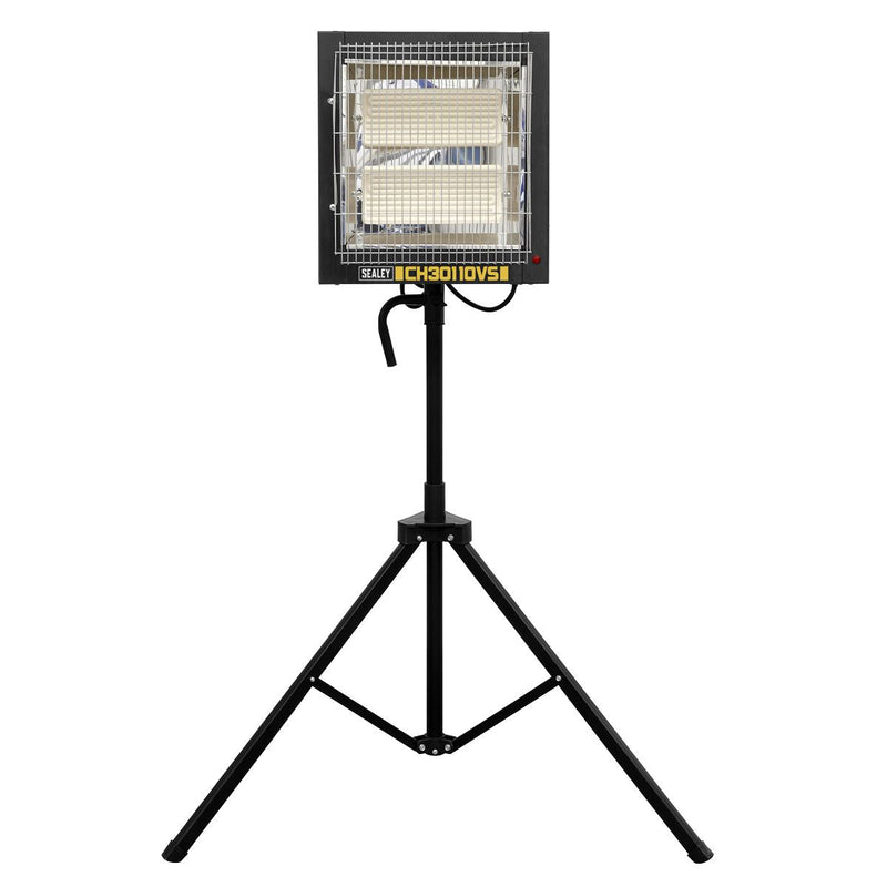 Sealey Ceramic Heater with Tripod Stand 1.2/2.4kW 110V CH30110VS Sealey - Dynamic Drive