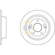 NAPA 2 x Solid Rear Brake Discs NBD5899-x2