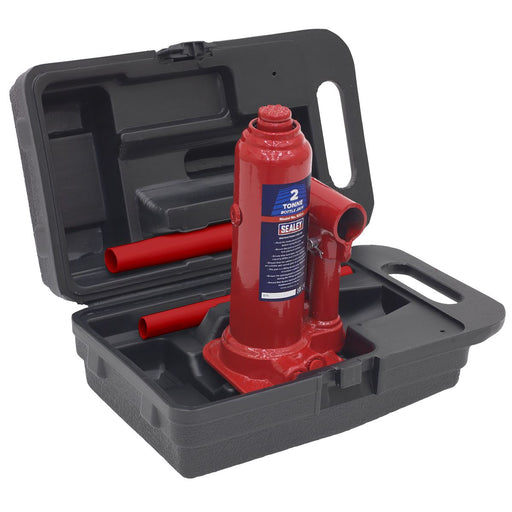 Sealey Bottle Jack 2 Tonne with Storage Case SJ2BMC Sealey - Dynamic Drive