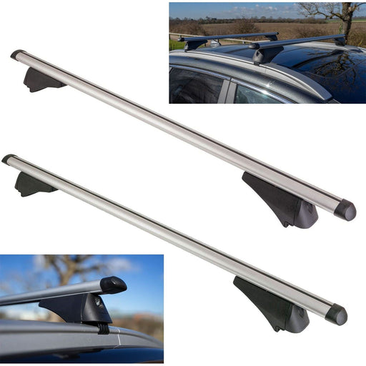 1.2m Locking Aluminium Car Roof Bars Cross for Profile Flush Rails Summit  - Dynamic Drive