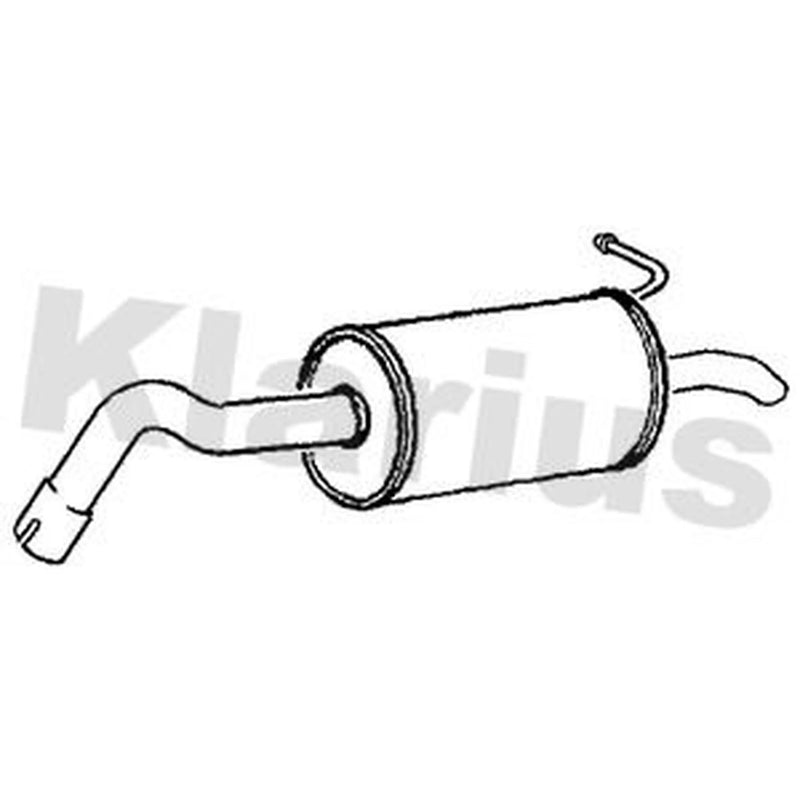 Klarius Box With Tail Pipe Rear fits Ford Transit Connect 2002-2013 1.8