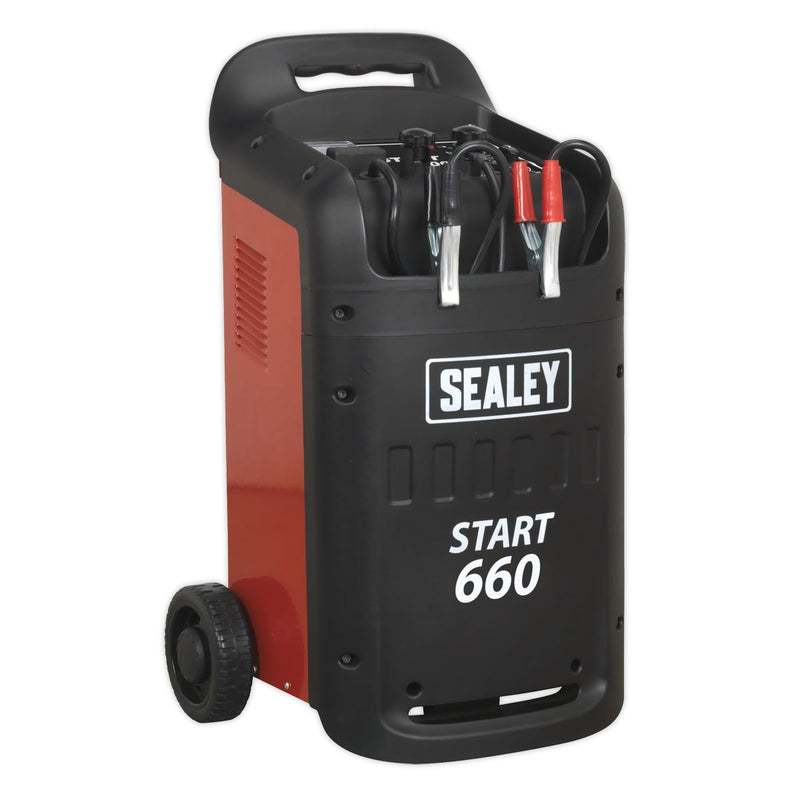 Sealey Starter/Charger 660/100A 12/24V 230V START660 Sealey - Dynamic Drive