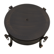 Dellonda 30" Deluxe 2-in-1 Outdoor Fire Pit & Coffee Table Antique Bronze Effect Dellonda  - Dynamic Drive