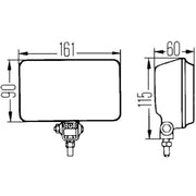 Hella Spot Lamp 12V Right 1FB 005 860-231 867428 1FB 005 860-231