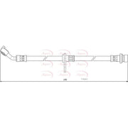 Apec Brake Hydraulic Hose Line Rear Right fits Honda Accord VIII 2008-2015