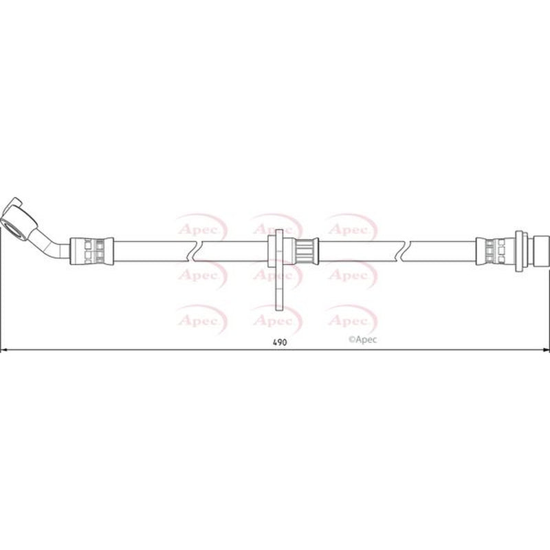 Apec Brake Hydraulic Hose Line Rear Right fits Honda Accord VIII 2008-2015