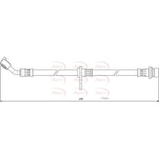 Apec Brake Hydraulic Hose Line Rear Right HOS3984