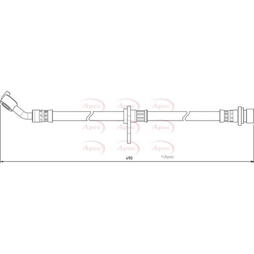 Apec Brake Hydraulic Hose Line Rear Right fits Honda Accord VIII 2008-2015