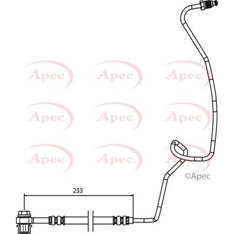 Apec Brake Hydraulic Hose Line Rear Left fits Audi A3 1996-2003 1.6 1.8 1.9