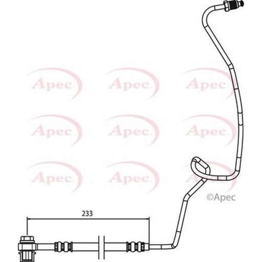 Apec Brake Hydraulic Hose Line Rear Left fits Audi A3 1996-2003 1.6 1.8 1.9