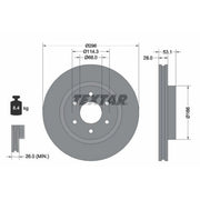 Textar 2 x Vented Front Brake Discs 92285803-x2