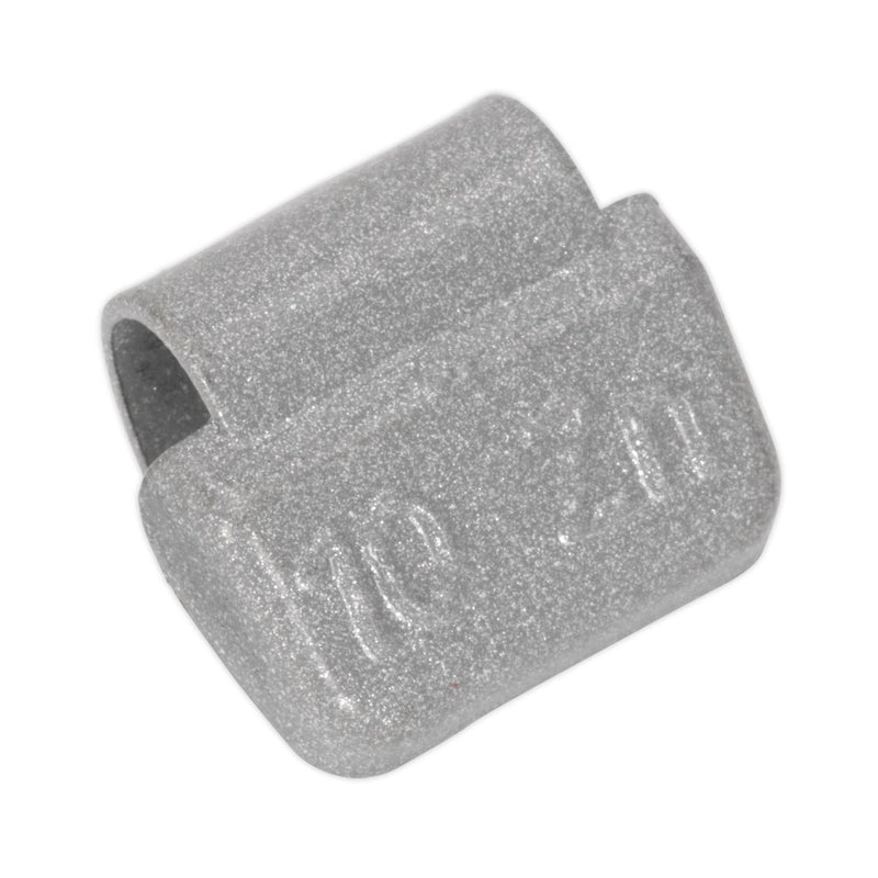 Sealey Wheel Weight 10g Hammer-On Plastic Coated Zinc for Alloy Wheels Pack of 1 Sealey - Dynamic Drive