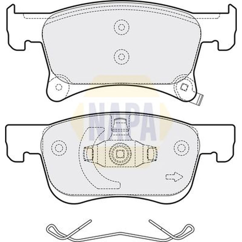 NAPA Front Brake Pad Set fits Opel Adam 2014-2018 1.0