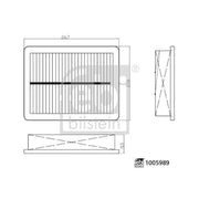 Febi Engine Air Filter 1005989