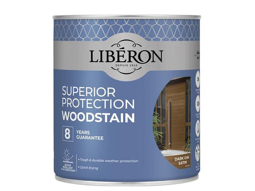 Liberon Superior Protection 8 Year Woodstain Dark Oak Satin 750ml Liberon - Dynamic Drive