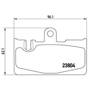 Brembo 4 x Rear Brake Pad Set fits Lexus Ls 2000-2006
