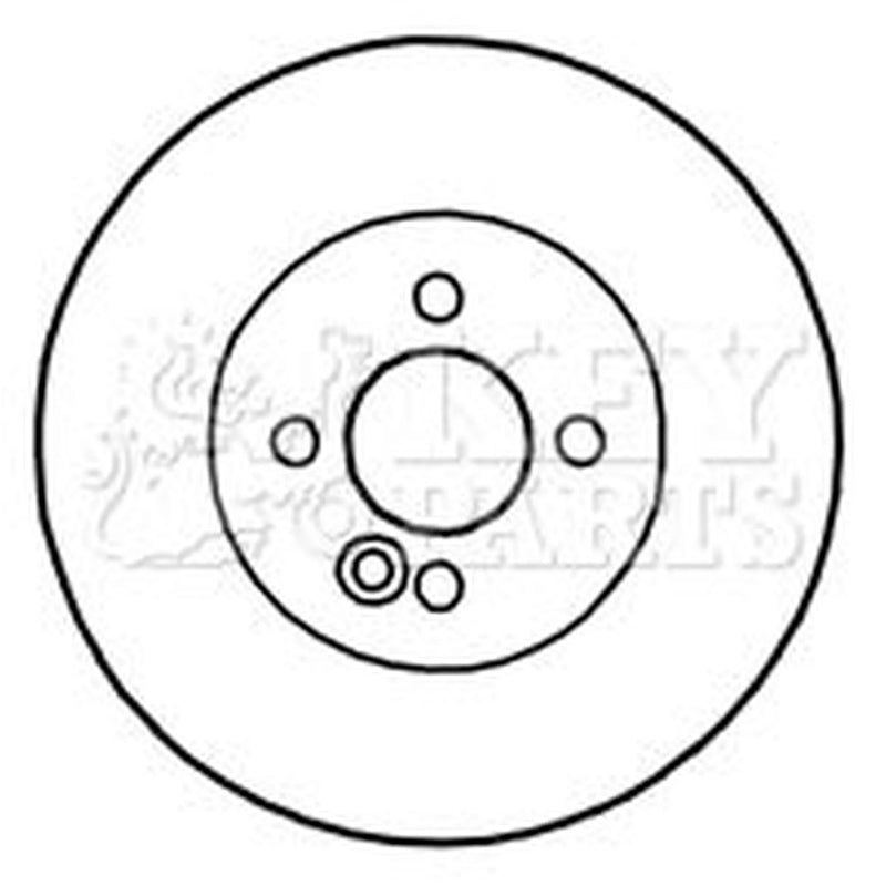 Key Parts 2 x Vented Front Brake Discs KBD4732-x2
