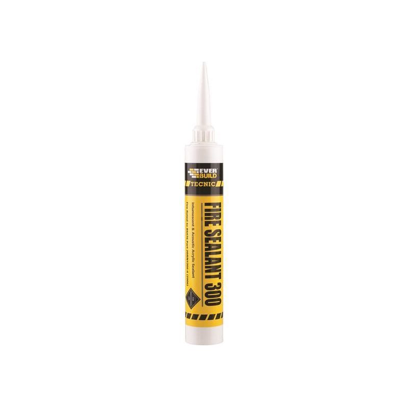 Everbuild Sika Tecnic Fire Sealant 300 Intumescent White 380ml Everbuild Sika - Dynamic Drive