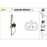 Valeo Electric Window Regulator Lifter Left Front 850250