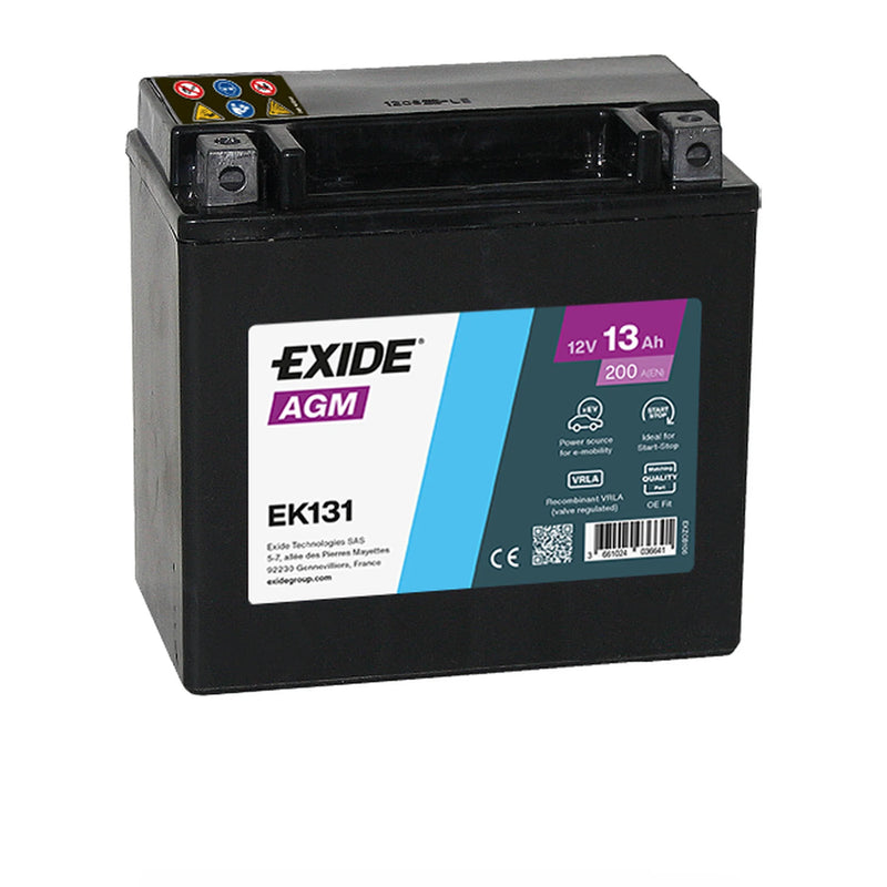 Exide AGM Auxiliary Battery 12V 13Ah 200A EK131