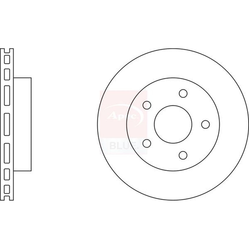 Apec 2 x Vented Brake Discs fits Jeep Grand Cherokee 1999-2005 2.7 3.1 4.7