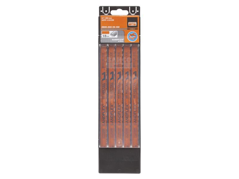 Bahco 3906 Sandflex Hacksaw Blades 300mm (12in) x 14 TPI Pack 100 Bahco - Dynamic Drive