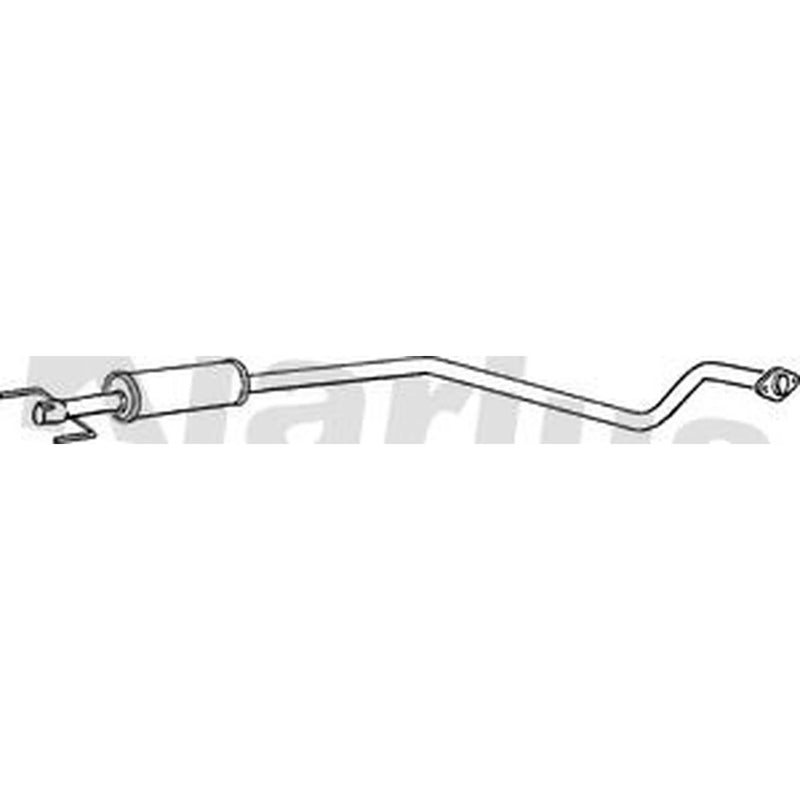 Klarius Box With Centre Pipe Centre fits Opel Astra G 1998-2005 1.7
