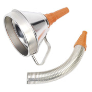 Sealey Funnel Metal with Flexible Spout & Filter 160mm FM16F Sealey  - Dynamic Drive