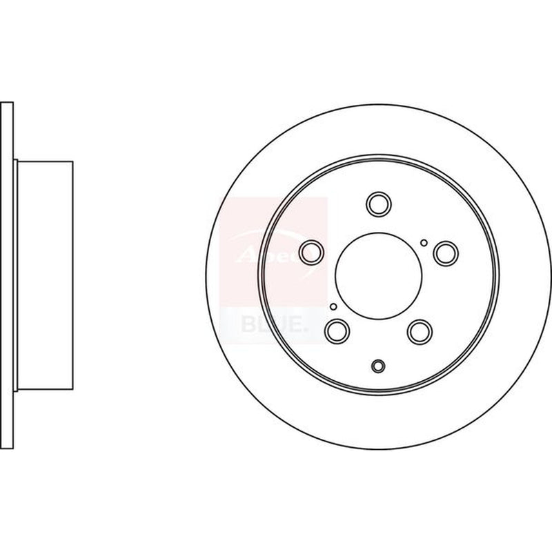 Apec Front & Rear Brake Discs & Pads fits Toyota Avensis 2005-2008 2.2