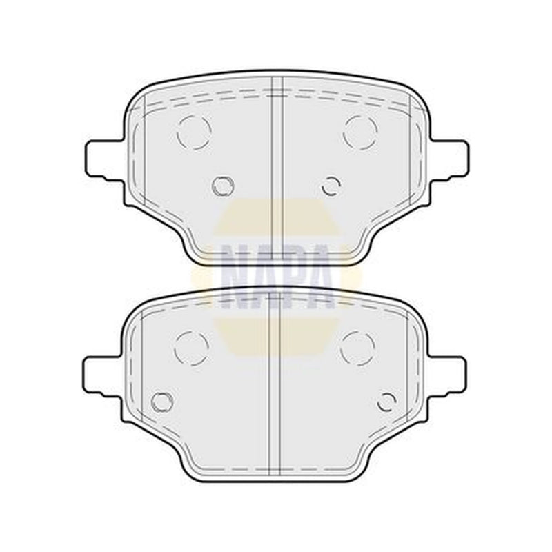 NAPA Rear Brake Pad Set fits Citroën Berlingo 2018-2019 1.2 1.5