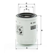 MANN-FILTER Engine Oil Filter fits New Holland T1500 2011 on