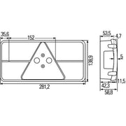 Hella Tail Light / Lamp PY21W Right