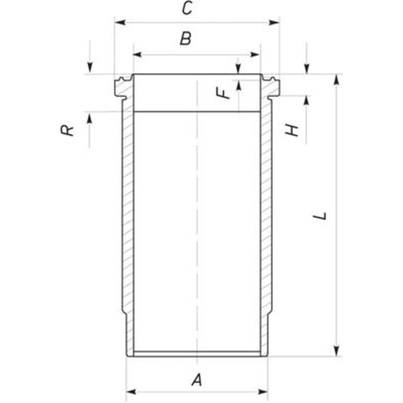 Mahle Engine Cylinder Liner Sleeve 130mm fits Scania 2 - Series 1981-1988