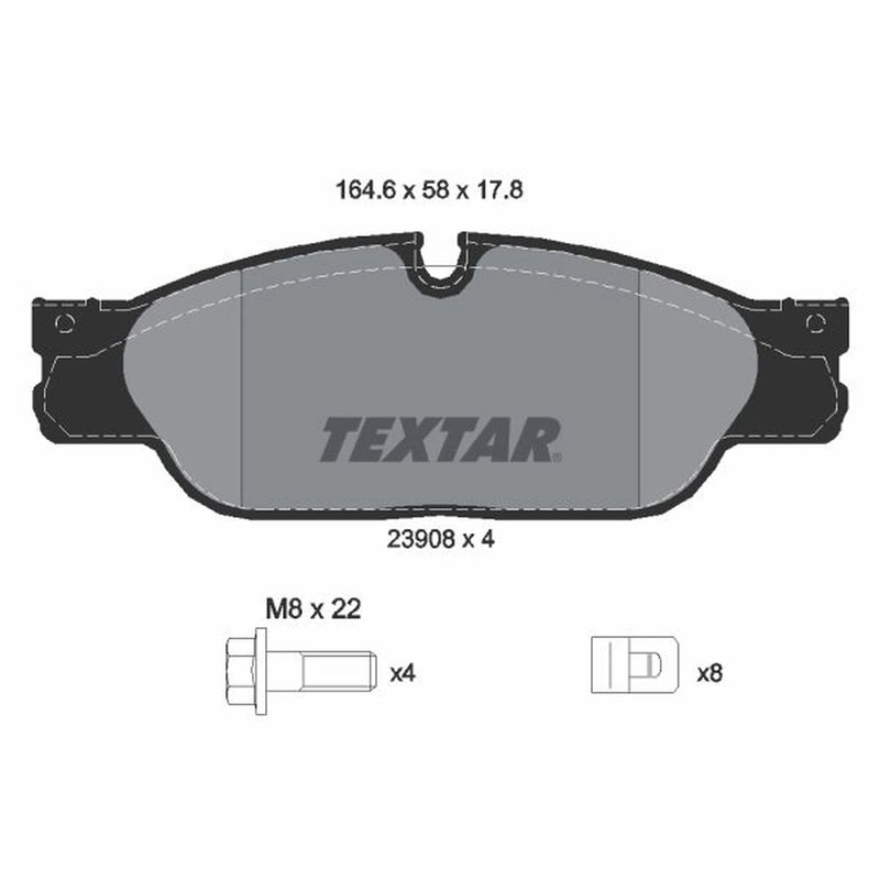 Textar Front Brake Pad Set 2390801