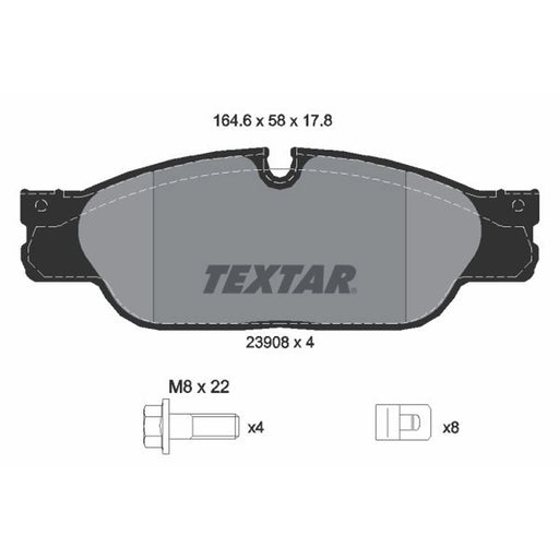 Textar Front Brake Pad Set 2390801