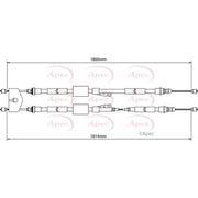 Apec Handbrake Cable Right Rear CAB1147