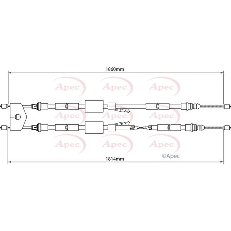 Apec Handbrake Cable Right Rear CAB1147