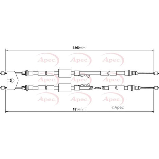Apec Handbrake Cable Right Rear CAB1147