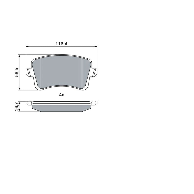 Bosch Front & Rear Pads fits Audi Q5 2012-2017