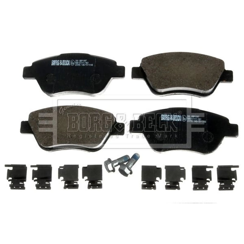 Borg & Beck Front Brake Vented Discs & Pads fits Fiat Idea 2005 on 1.3