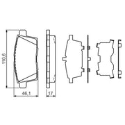 Bosch Front & Rear Pads fits Mazda CX-7 2007-2013 2.2 2.3