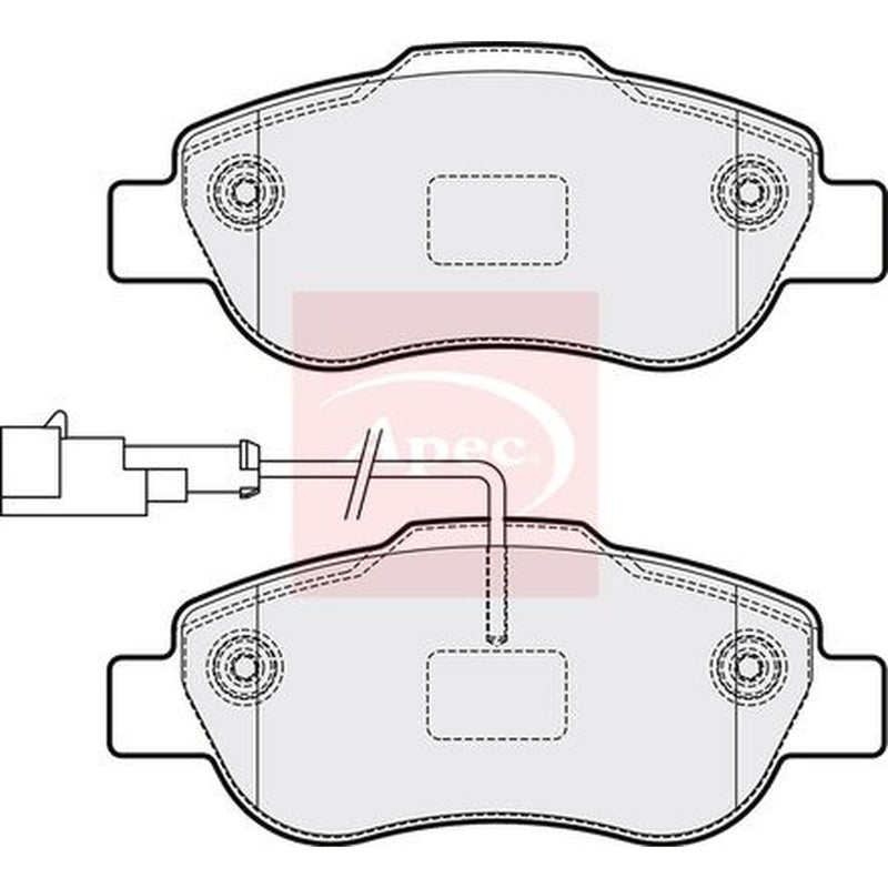 Apec Front Brake Pad Set fits Ford Ka 2008-2016 1.3