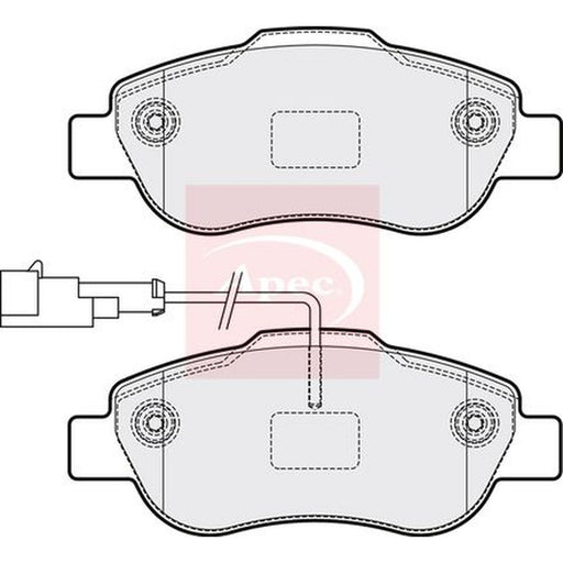 Apec Front Brake Pad Set fits Ford Ka 2008-2016 1.3