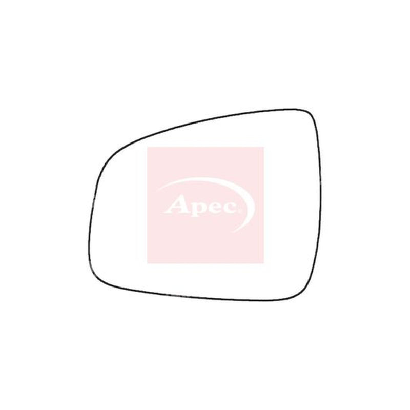 Apec Exterior Wing Mirror Glass Left fits Dacia Duster 2010-2018 1.2 1.5