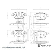 Blue Print Front & Rear Brake Discs & Pads fits Peugeot 3008 I 2009-2016 1.6 2.0